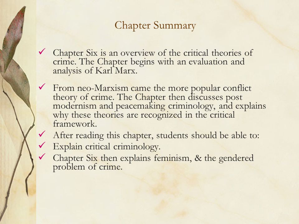 An introduction to the analysis of criminology